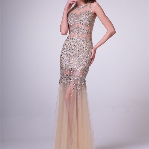 Glamorous Illusion Prom Dress - Picture 3 of 4